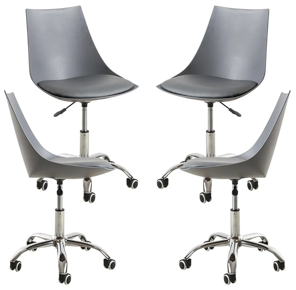 Set 4 Blok Bureaustoelen