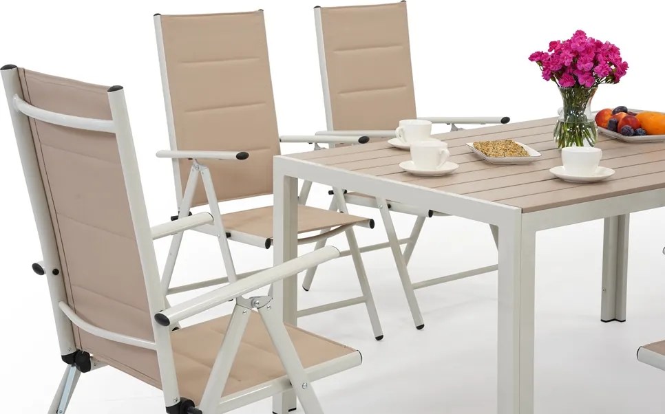 Verona polywood aluminium tuinset voor 6 personen Garden Point beige