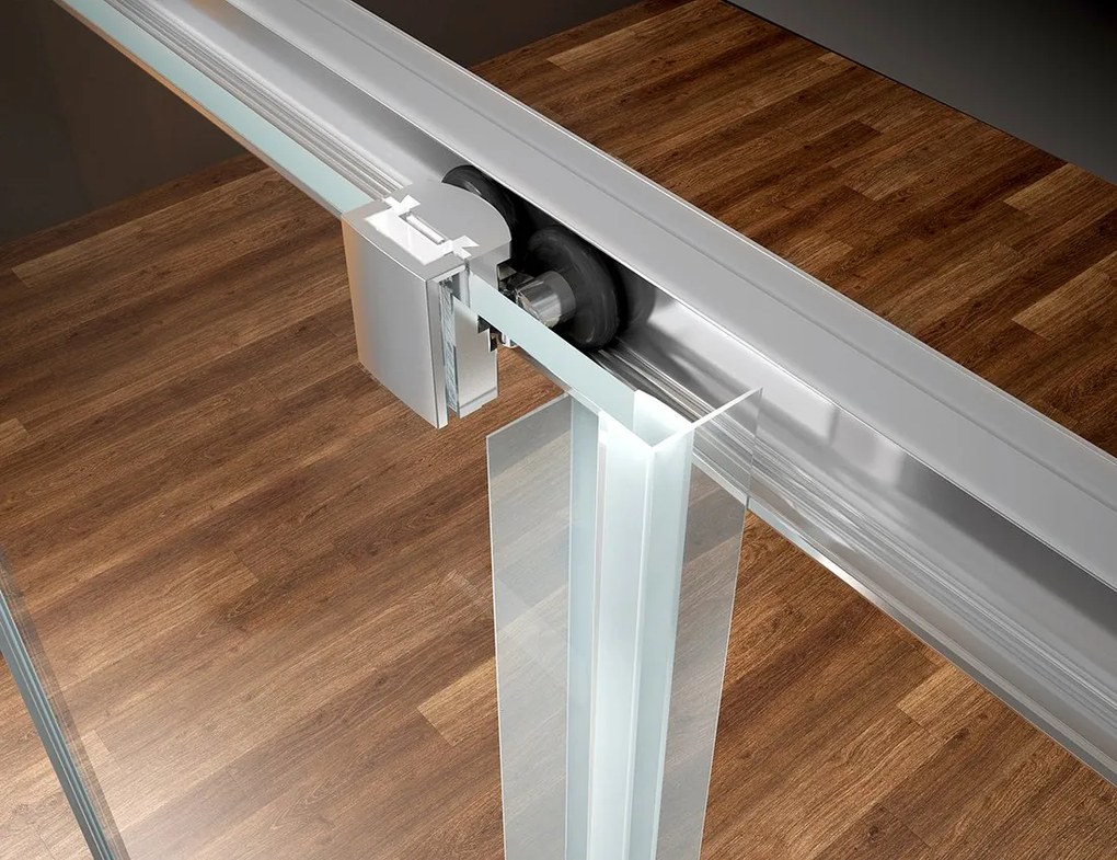 Bruckner Borg kwartronde douchecabine 90x90x195cm chroom