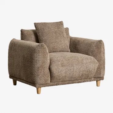 Set Van 2 Fauteuils In Bouclé Eracli Bouclé Chocolade Bruin - Sklum