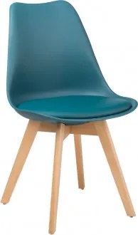 Set Van 2 Nordic Eetkamerstoelen Blauw – Intens Turquoise - Sklum