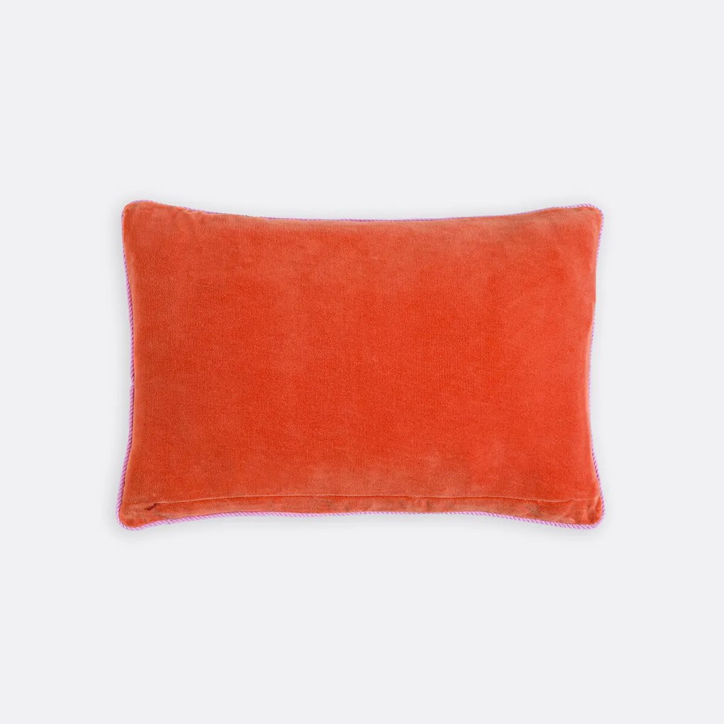 Tweekleurige rechthoekige kussenhoes 60x40 cm, fluweel, GUSALI