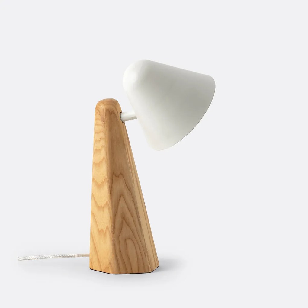 Taffellamp in essenhout en staalmetaal, Cotapi