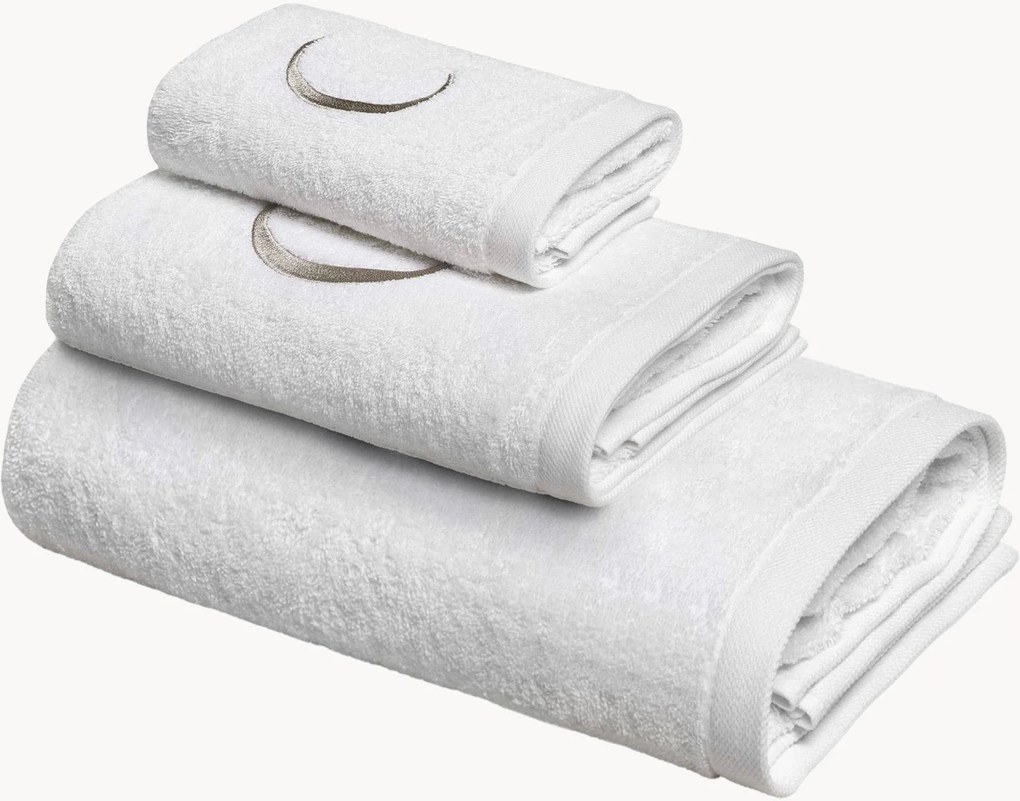 Katoenen handdoekenset Monogram van A tot Z, 3-delig