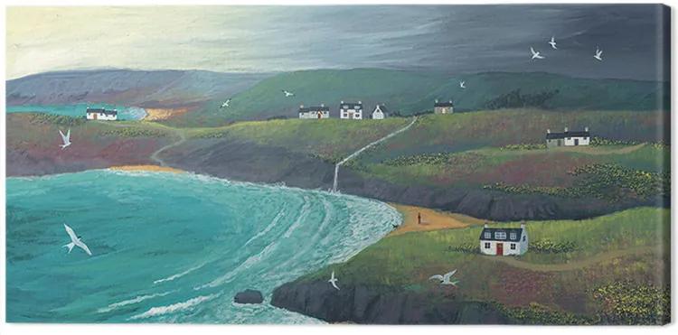 Print op canvas Jo Grundy - Coastal Hills, (60 x 30 cm)