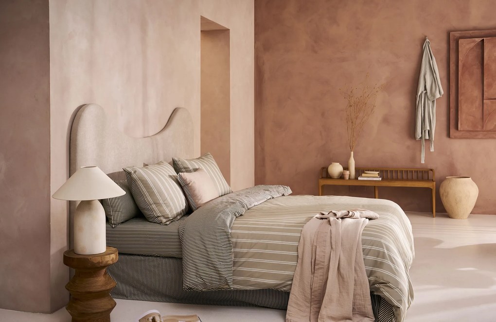 vtwonen Mini Stripe Dekbedovertrek Naturel – Bij Swiss Sense