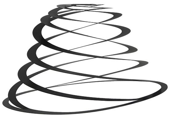 Stalen lampenkap zwart 50 cm - Spiraal rond