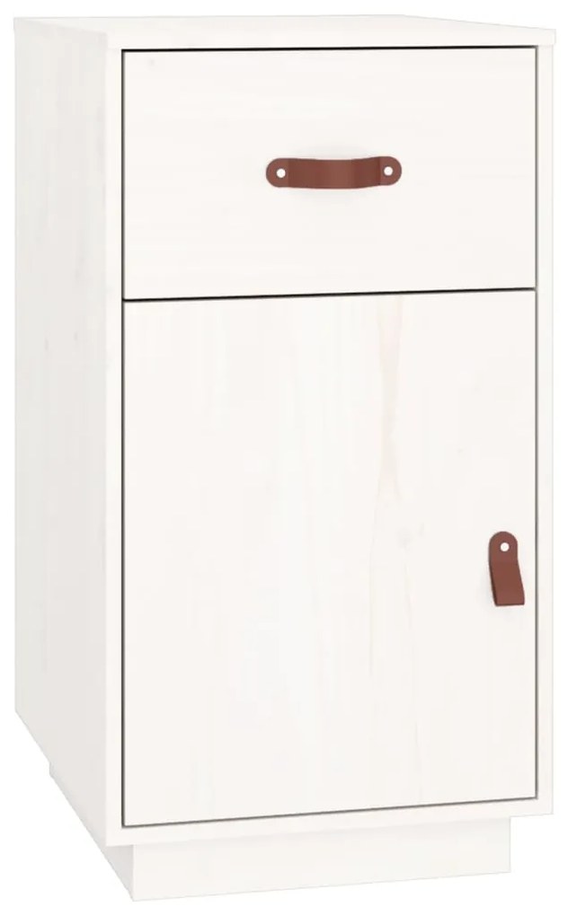 vidaXL Bureaukastje 40x50x75 cm massief grenenhout wit