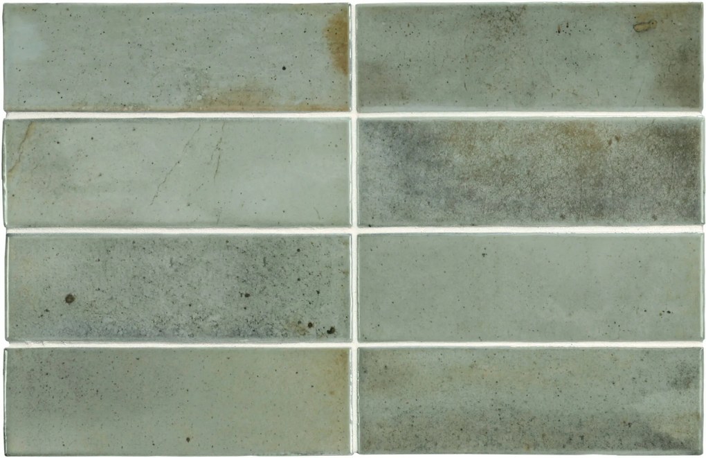 Wandtegel groen Equipe Hanoi 16x5cm celadon glans