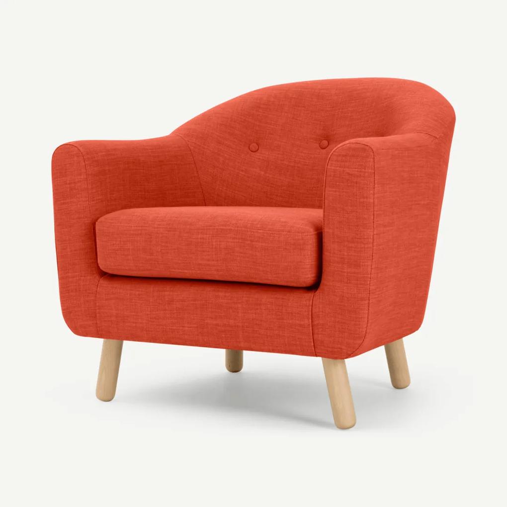 Lottie fauteuil, Toscaans oranje stof