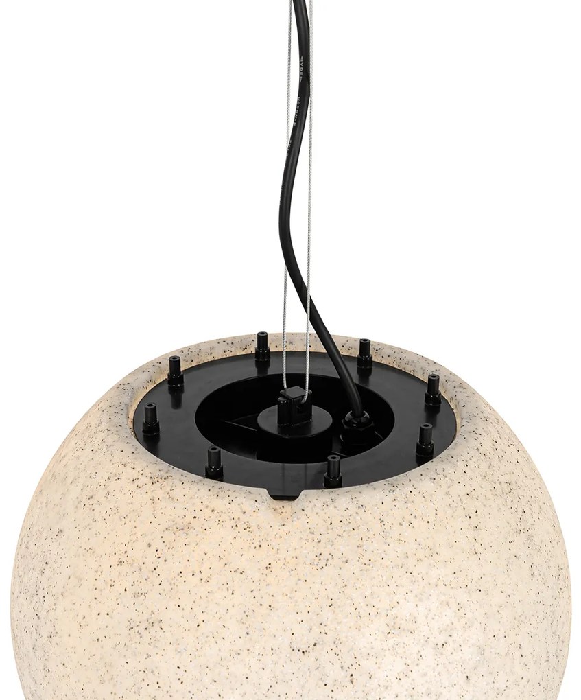 Moderne buiten hanglamp grijs 35 cm IP44 - Nura Modern E27 IP44 Buitenverlichting bol / globe / rond