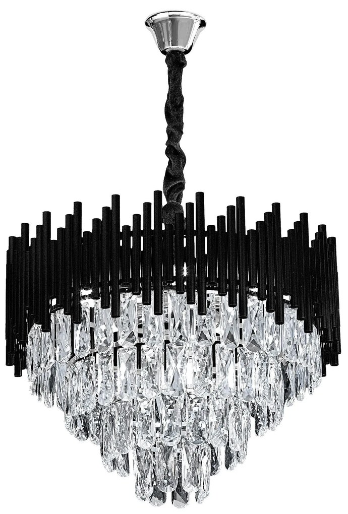 Hanglamp met kristallen G063-CP 50cm BLACK