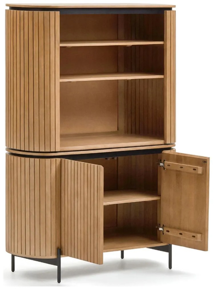 Kave Home Licia Half Open Buffetkast Met Latjes - 120x45x170cm.