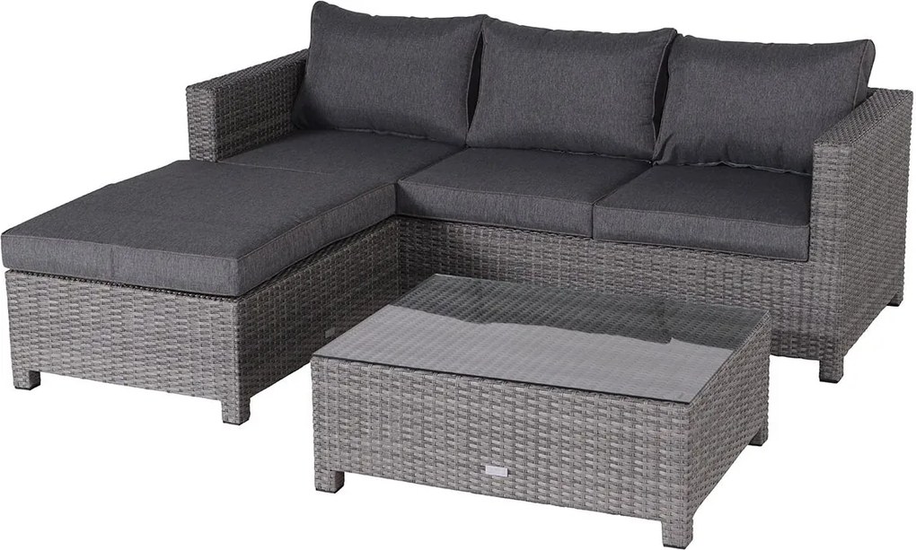 Garden Impressions Isabel loungeset 3-delig - donker grijs