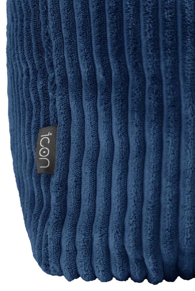 Theo Corduroy Poef - Denim Blauw