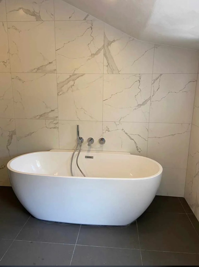 Vloertegel 120x120 Cm Cifre Statuario Marmerlook Mat Wit