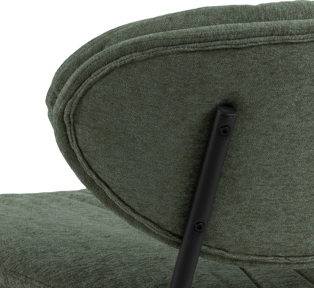 SOPHIA Groen (stof Apia 352)/zwart onderstel - RELAXFAUTEUIL STOEL VOOR DE WOONKAMER/HET KANTOOR MET BEKLEDING