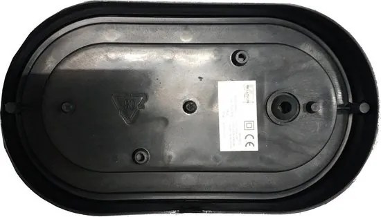 Bulleye lamp ovaal zwart