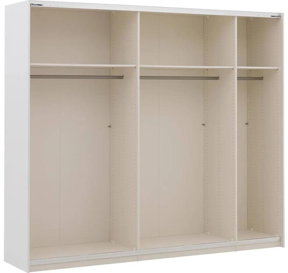 Goossens Kledingkast Easy Storage Sdk, 253 cm breed, 220 cm hoog, 1x 3 paneel schuifdeur li en 1x 3 paneel spiegel schuifdeur re