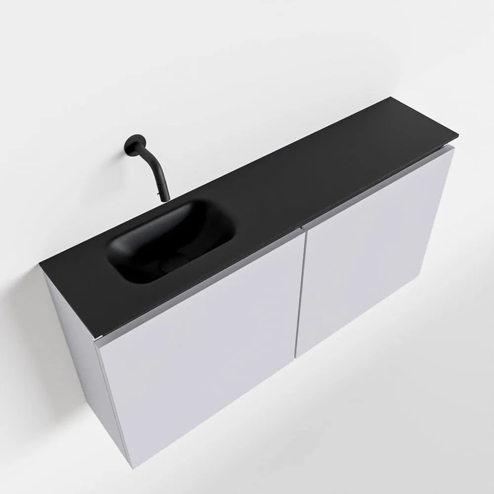 Mondiaz Ture 100cm toiletmeubel cale met wastafel urban links geen kraangat