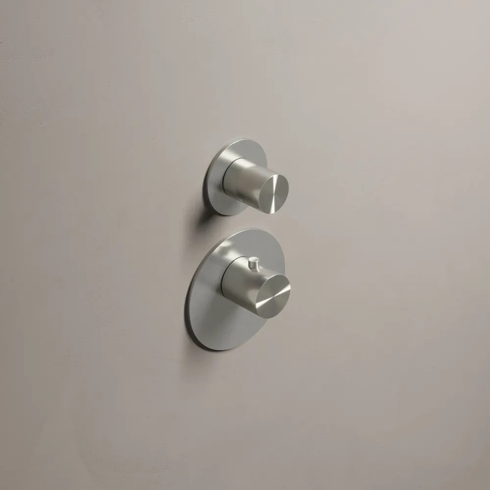 Hotbath Archie afbouwdeel met 1 stopkraan geborsteld gunmetal PVD