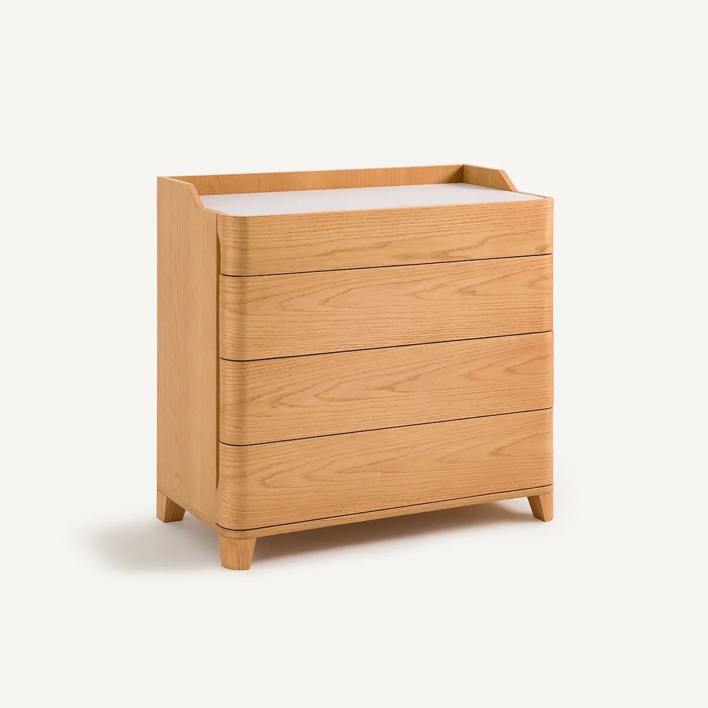 Ladekast in eikenfineer, design E. Gallina, Junius