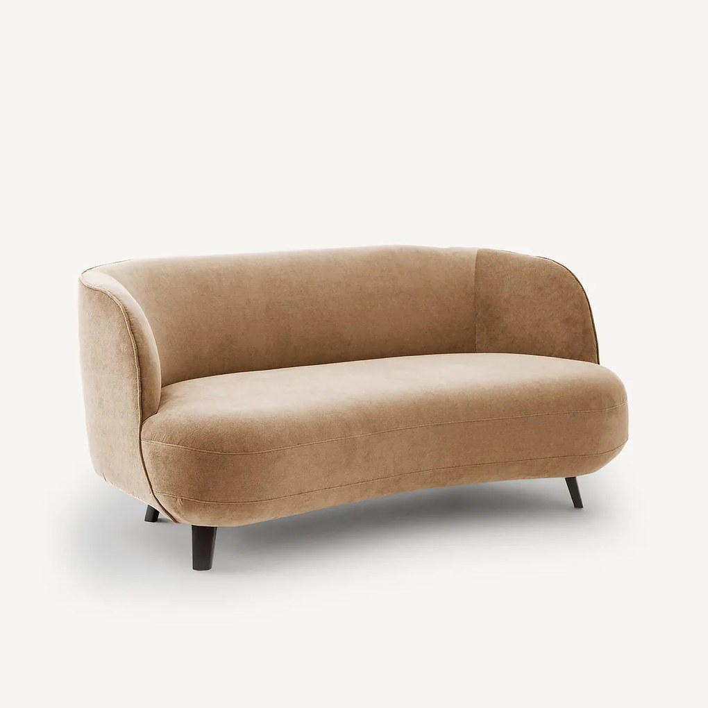 Sofa XS, 3 zits, in stonewashed fluweel, ROSEBURY, ontwerp Emmanuel Gallina