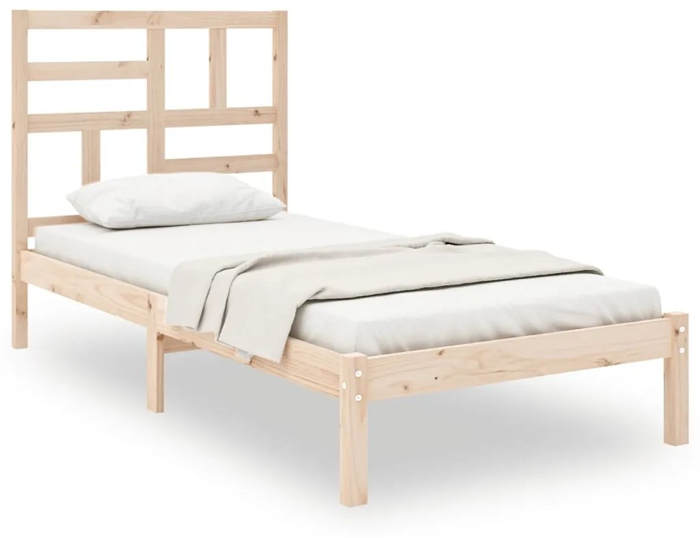 vidaXL Bedframe massief hout 75x190 cm 2FT6 Small Single