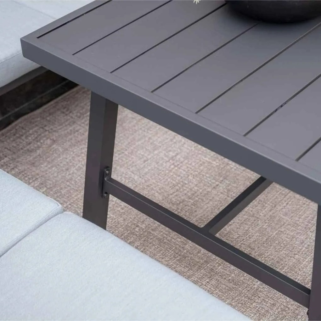 Garden Impressions Brendon lounge dining set 4-delig links - mint grijs