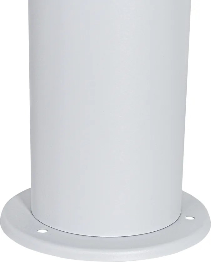 Staande buitenlamp wit met opaal witte kap 30 cm IP44 - Odense