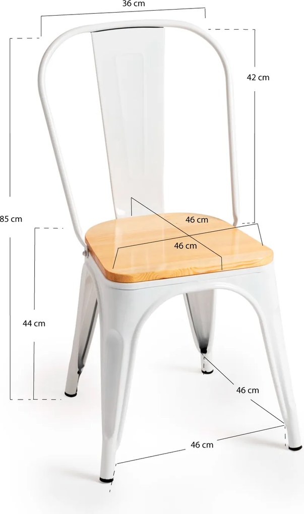 Set 4 Torix Natuurlijk Houten Stoelen