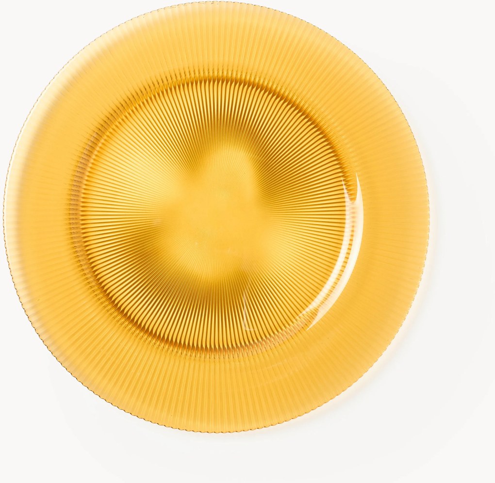 Geribbelde dinerborden Effie, 4-delig