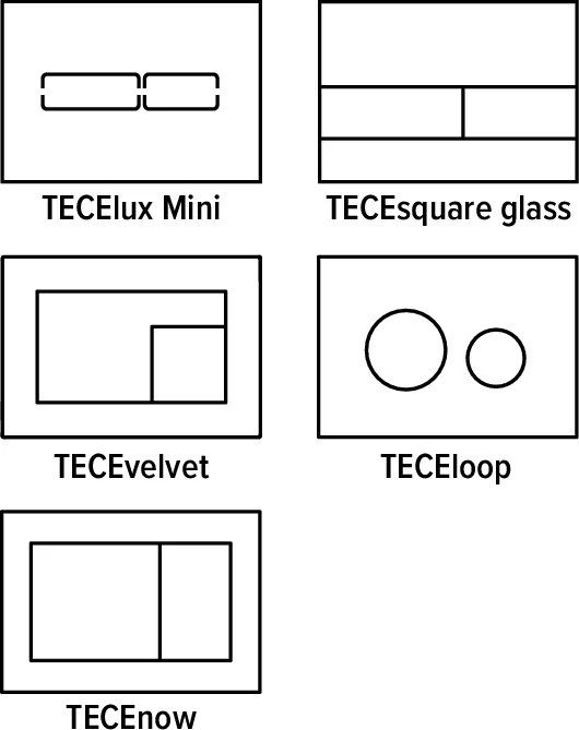 TECE inworpschacht voor reinigingstabletten - TECElux Mini, Square glas, Velvet, Loop en Now