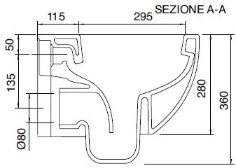 Alterna Breve verkort toilet randloos 45cm wit mat