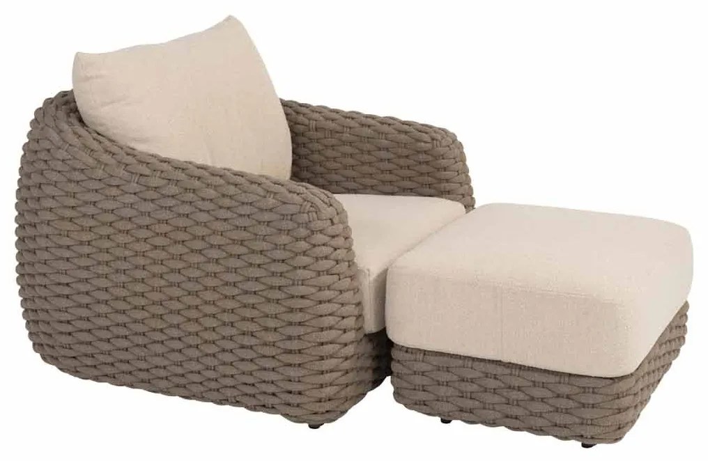 4 Seasons Outdoor Maxime loungestoel terre SALE Loungestoel bruin weerbestendig