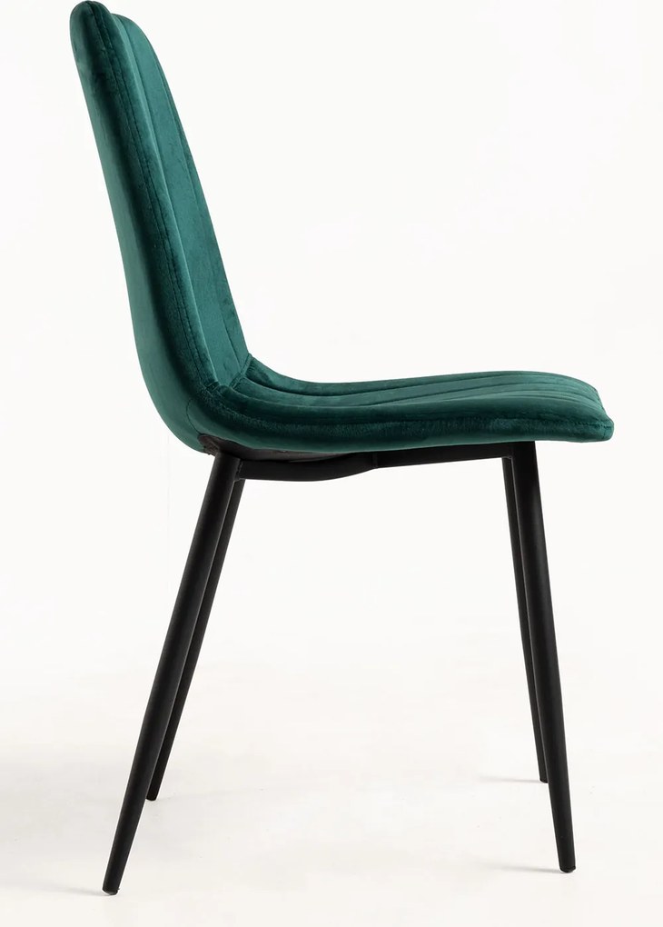 Set 4 Liny Fluwelen Stoelen