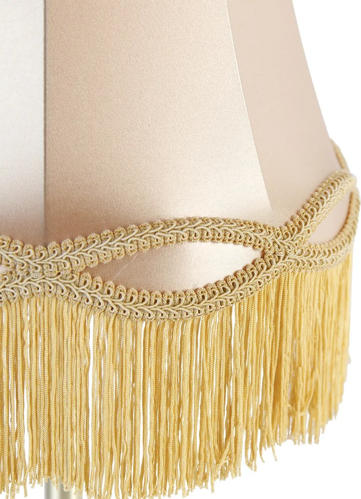 Klassieke tafellamp messing met granny kap goud 30 cm - Simplo