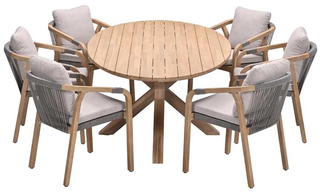 Garden Impressions Alora tuinset 7-delig - Tamako tuintafel ovaal 220x115 cm