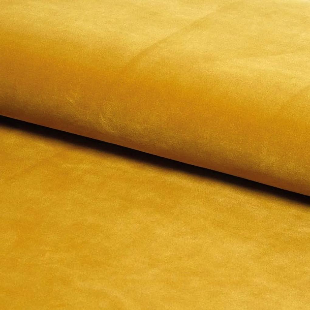 Stoel POSH kerrie, geel/mosterdgeel (stof Bluvel 68) - modern, gestoffeerd, fluweel, voor woonkamer, eetkamer