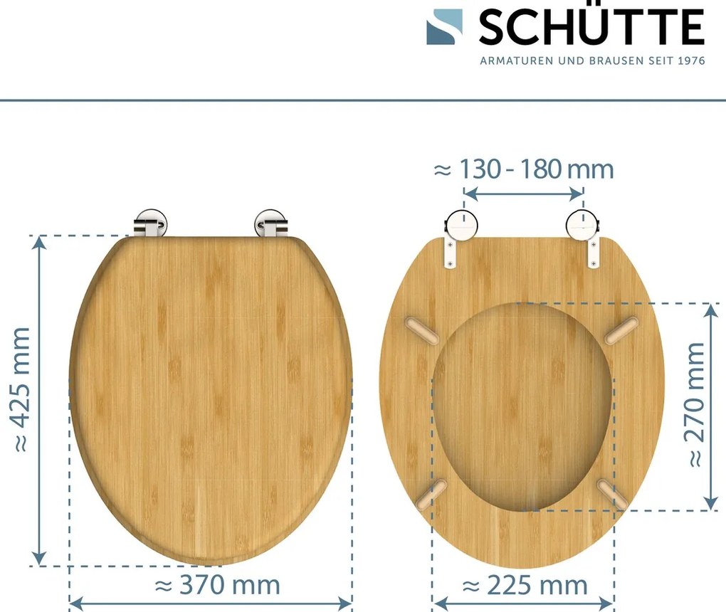 Schutte Mabel toiletzitting bamboe bruin