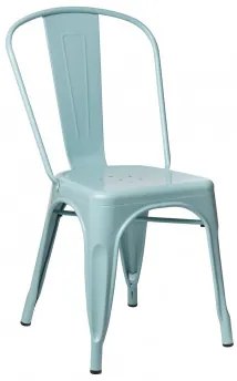 Set Van 4 Stapelbare Stoelen In Staal Lix Blauw – Paradijs Eiland - Sklum