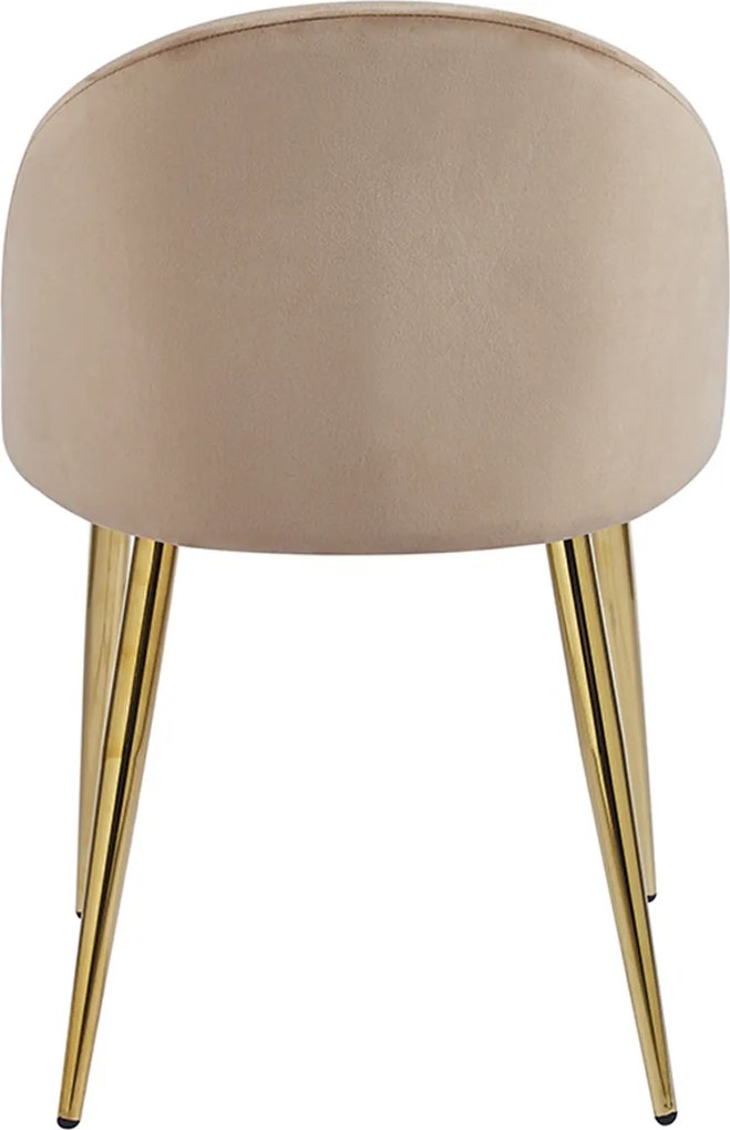 Set 4 Vint Fluwelen Golden Stoelen