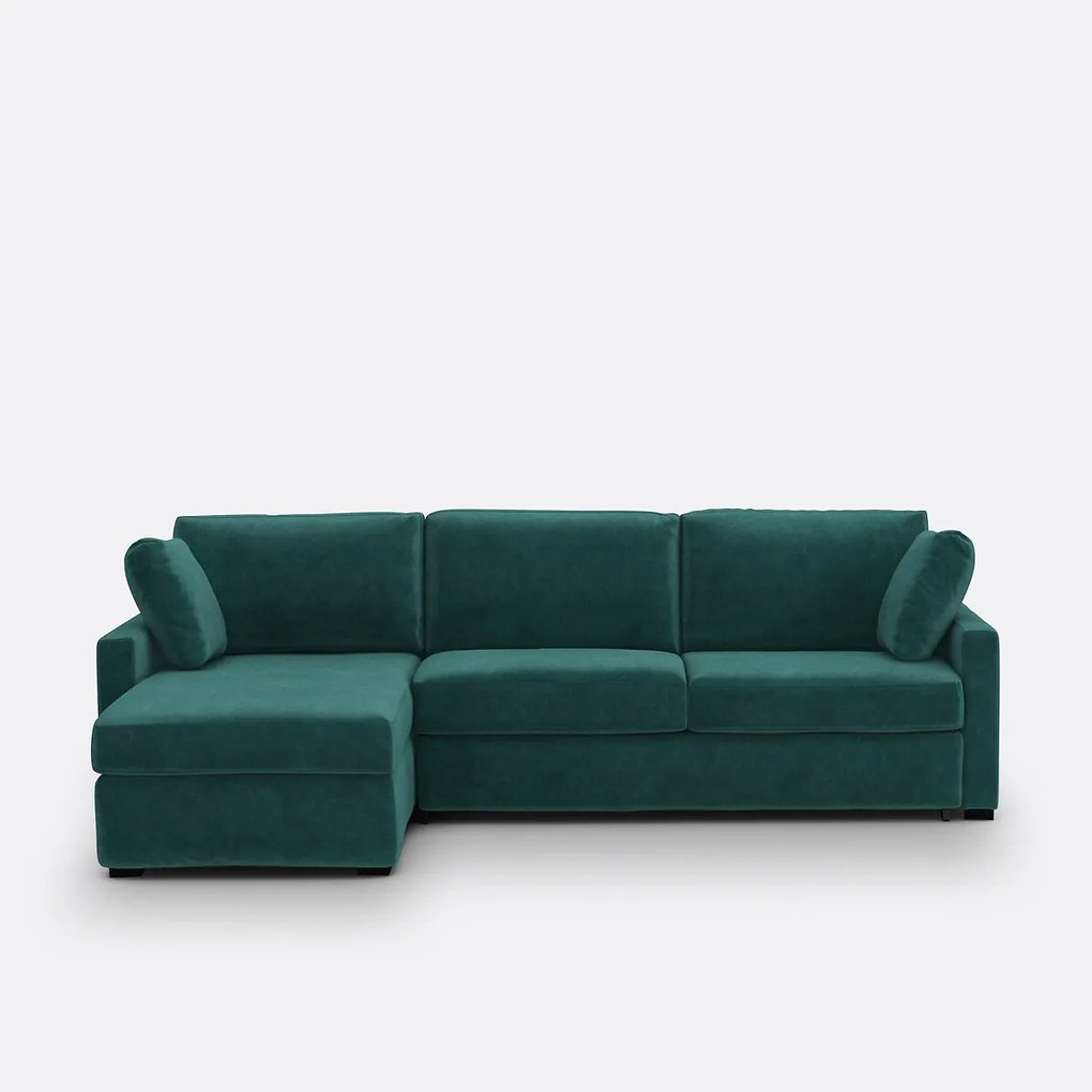 Hoekbank, omvormbaar, 4-zits, fluweel, Comfort Bultex®, TIMOR