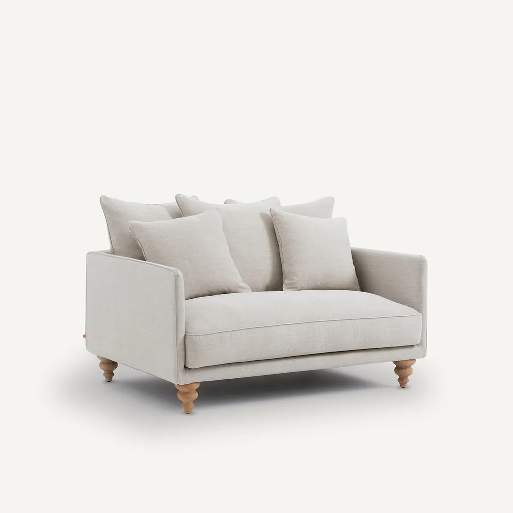 2-zits bank in katoen en linnen, Lazare