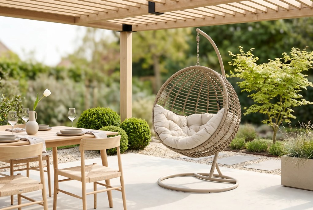 Coco Dream Hangstoel Wicker Zand/Beige