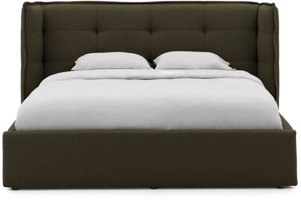 Goossens Gestoffeerd Bedframe Canon, 140 x 200 cm met storage, met 2x lattenbodem