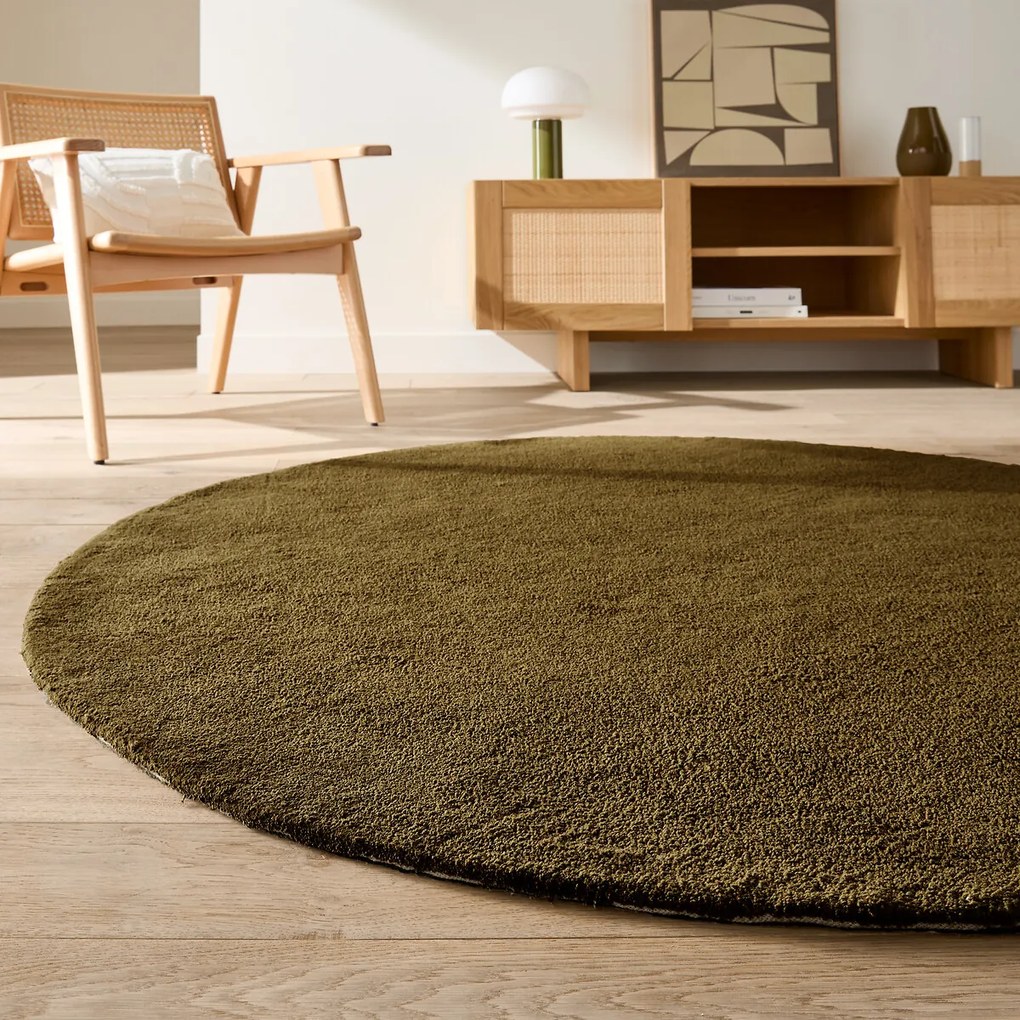 Rond vloerkleed in getuft kant Renzo, groot model