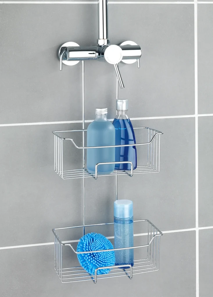 Wenko Milo douchecaddy 2-laags RVS glanzend