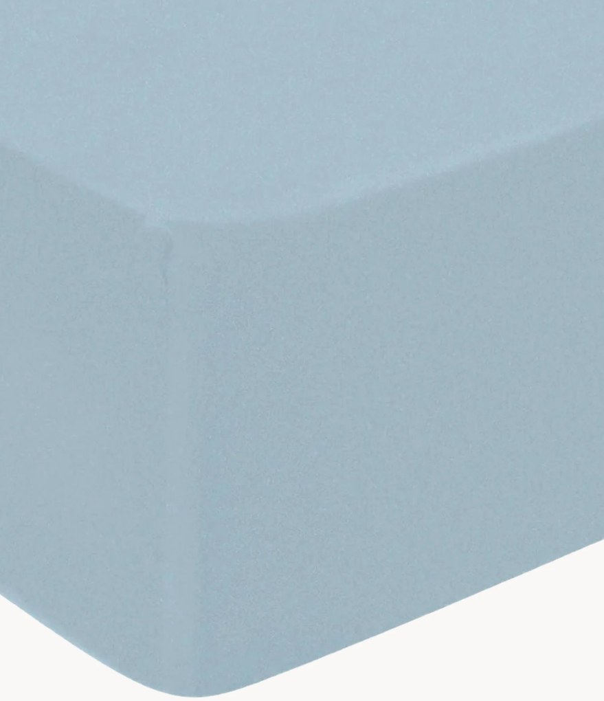 Katoenensatijnen hoeslaken Uni voor boxspring