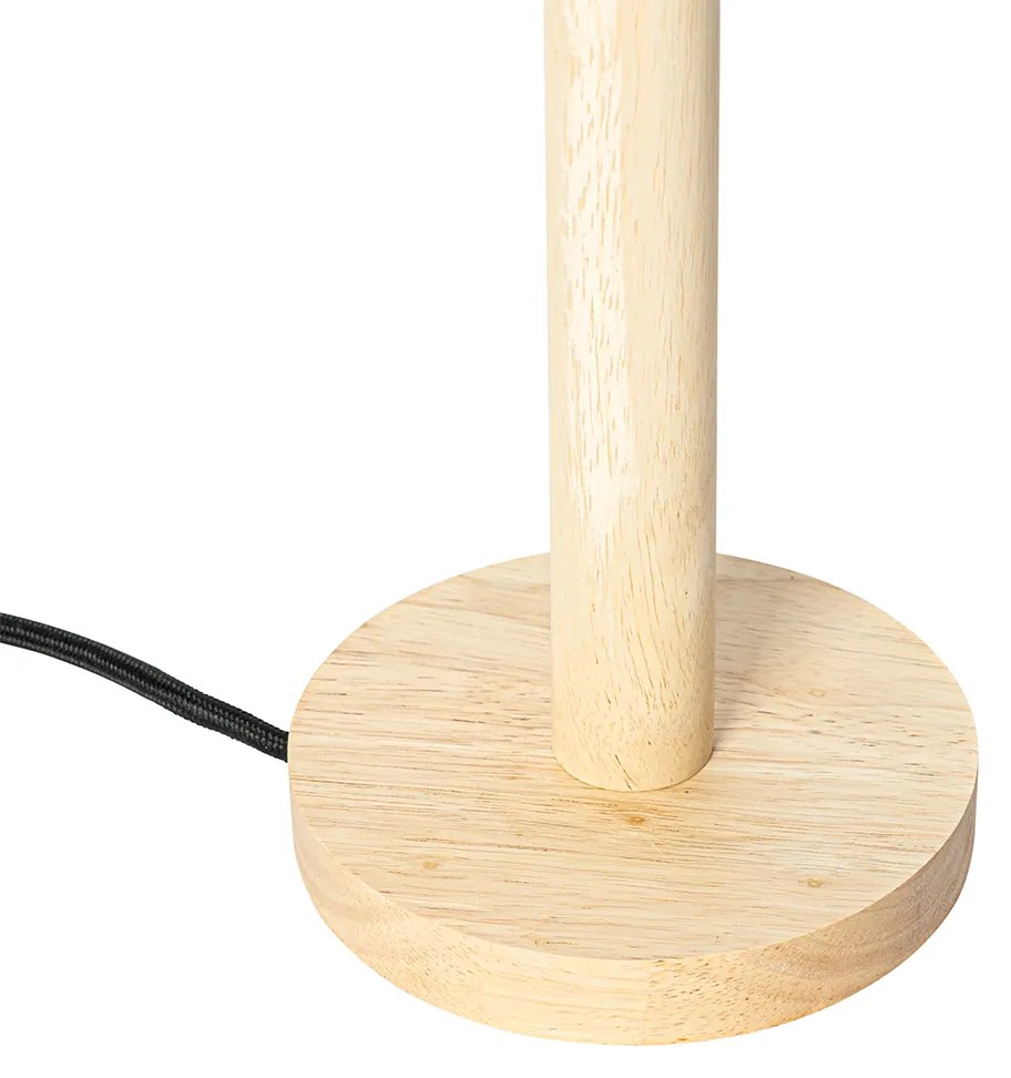 Landelijke tafellamp hout - Mels Landelijk rond Binnenverlichting Lamp